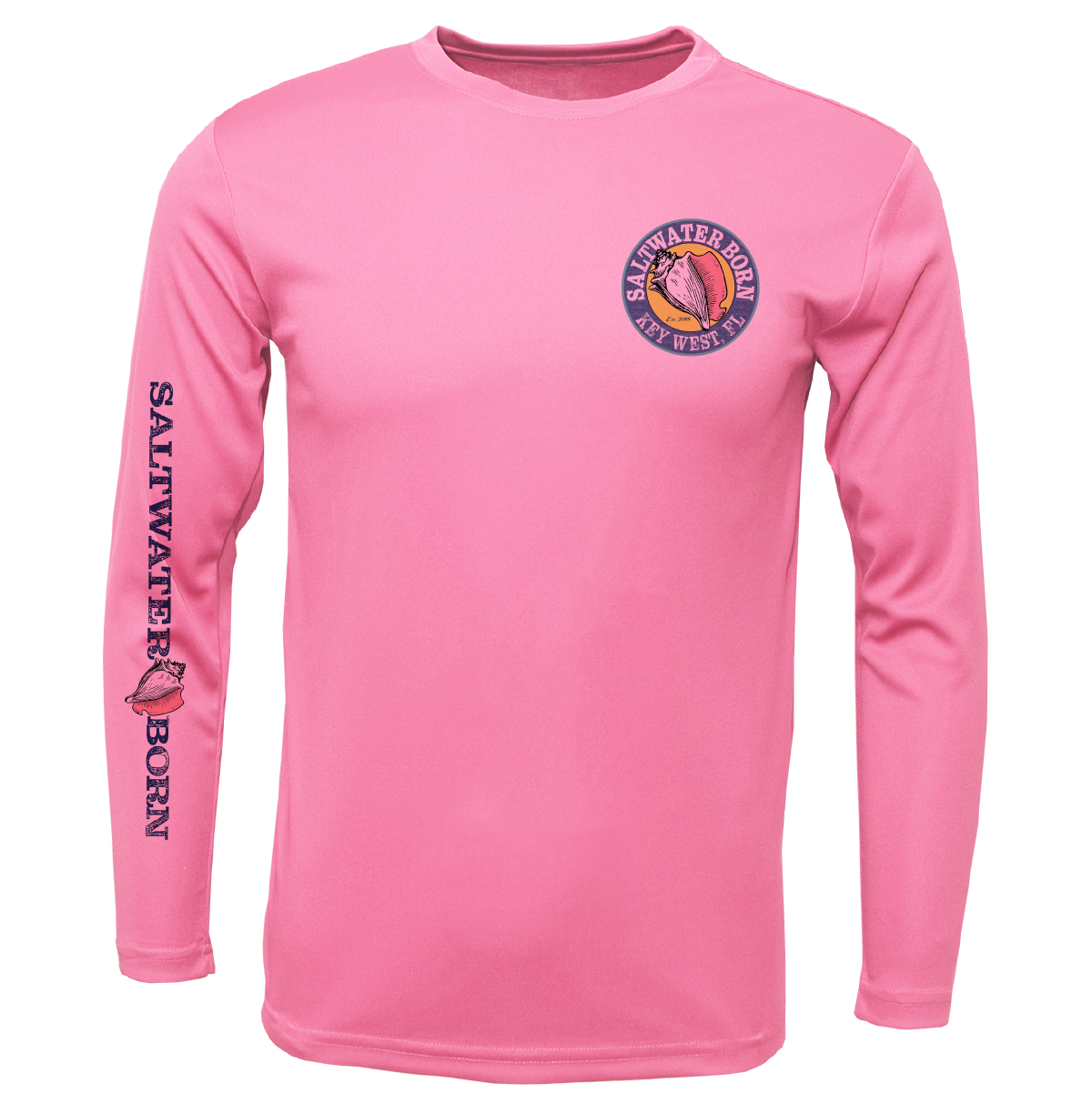 Key West, FL Realistic Lobster Men's Long Sleeve UPF 50+ Dry-Fit Shirt