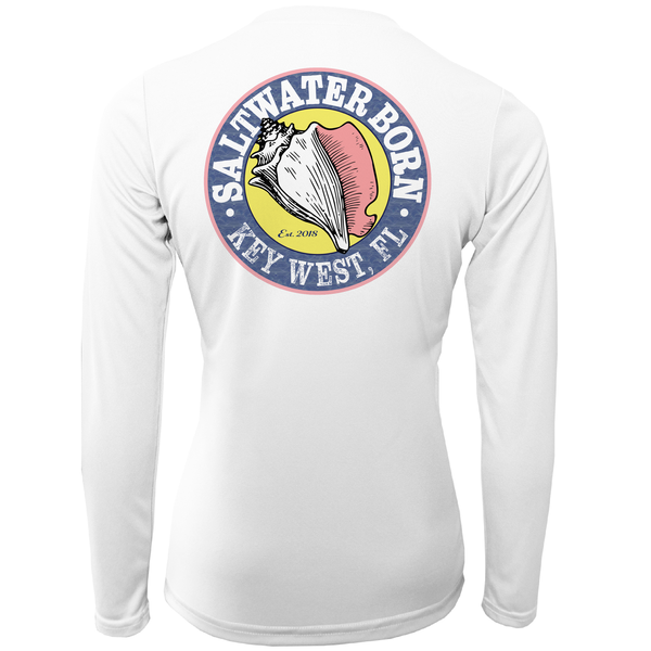 Key West, FL USA Born Girl's Long Sleeve UPF 50+ Dry-Fit Shirt