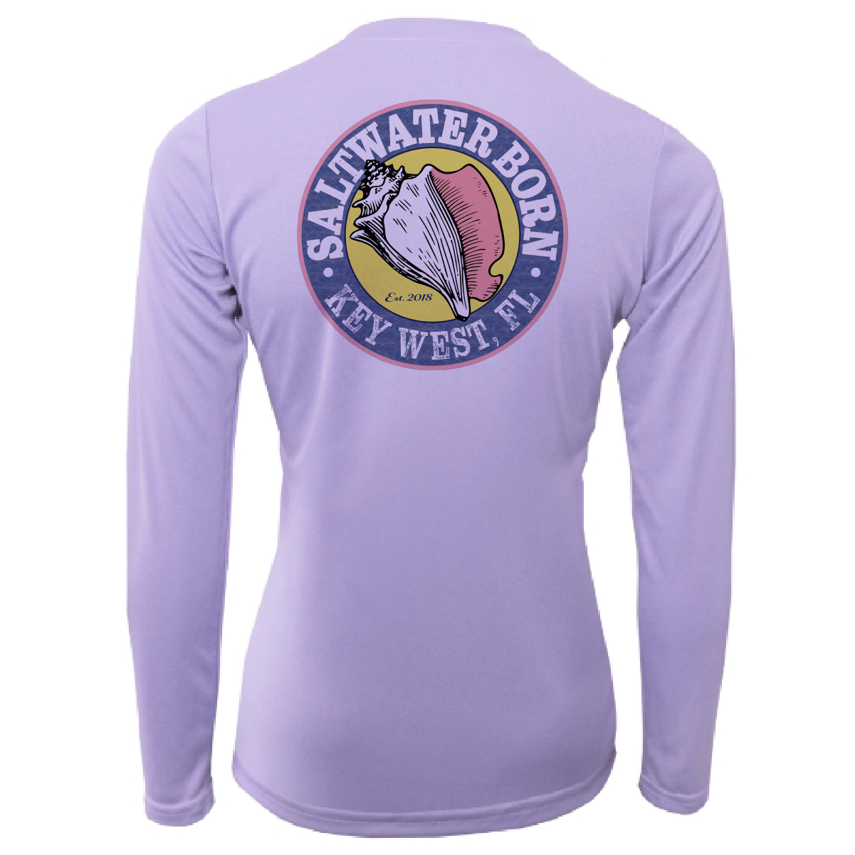 Key West, FL "Saltwater Heals Everything" Women's Long Sleeve UPF 50+ Dry-Fit Shirt