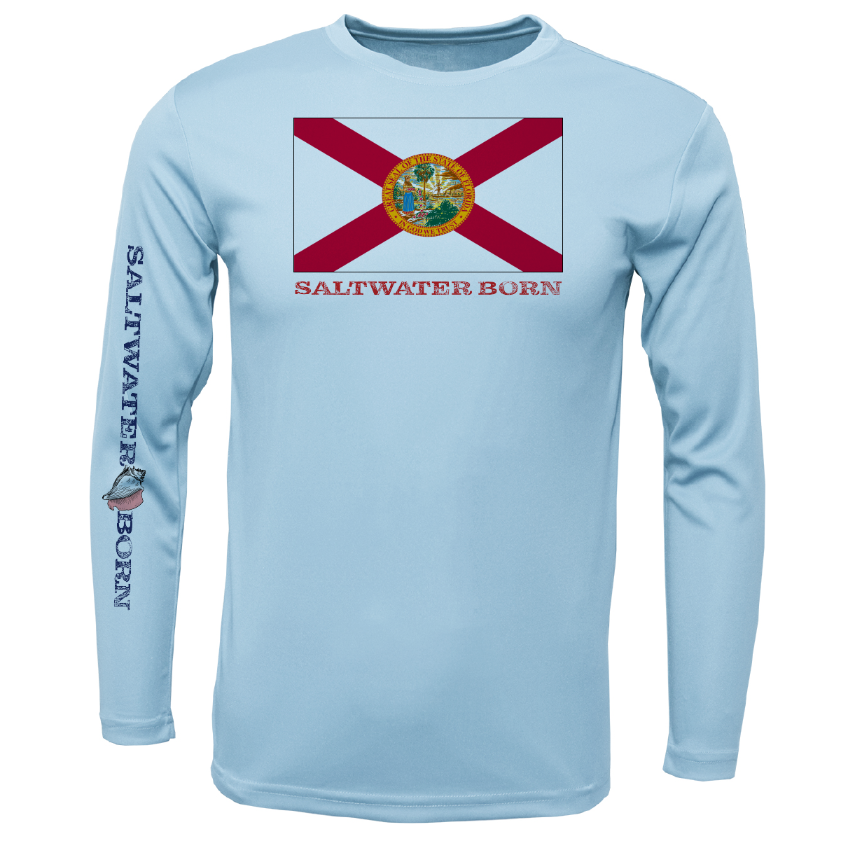 Key West, FL Florida Flag Long Sleeve UPF 50+ Dry-Fit Shirt