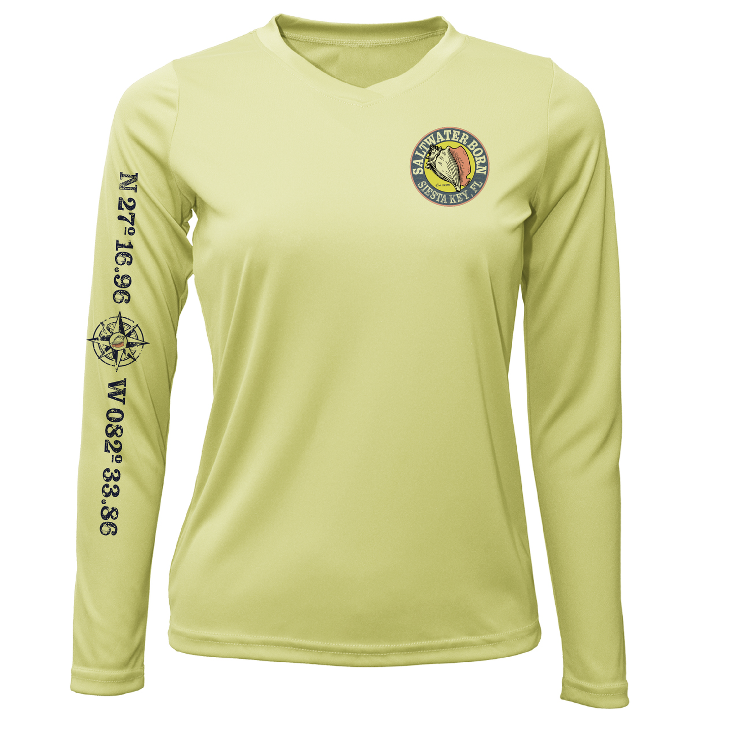 Siesta Key Saltwater Born Long Sleeve UPF 50+ Dry-Fit Shirt