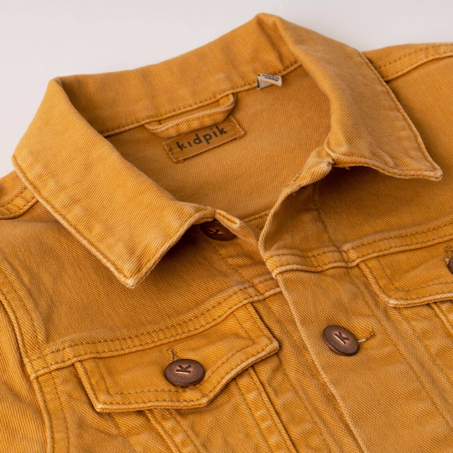 Kidpik - Colored Jean Jacket: Oyster Grey / M (10)
