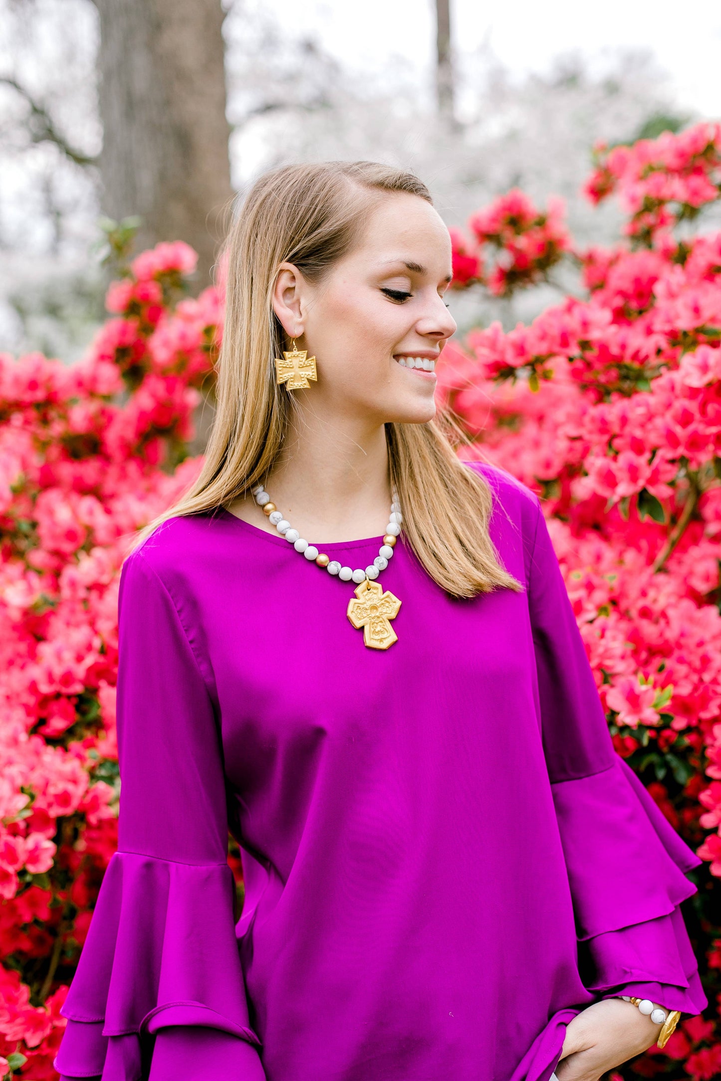 Hidden Truth Jewelry - Elizabeth Cross Dangles Earrings