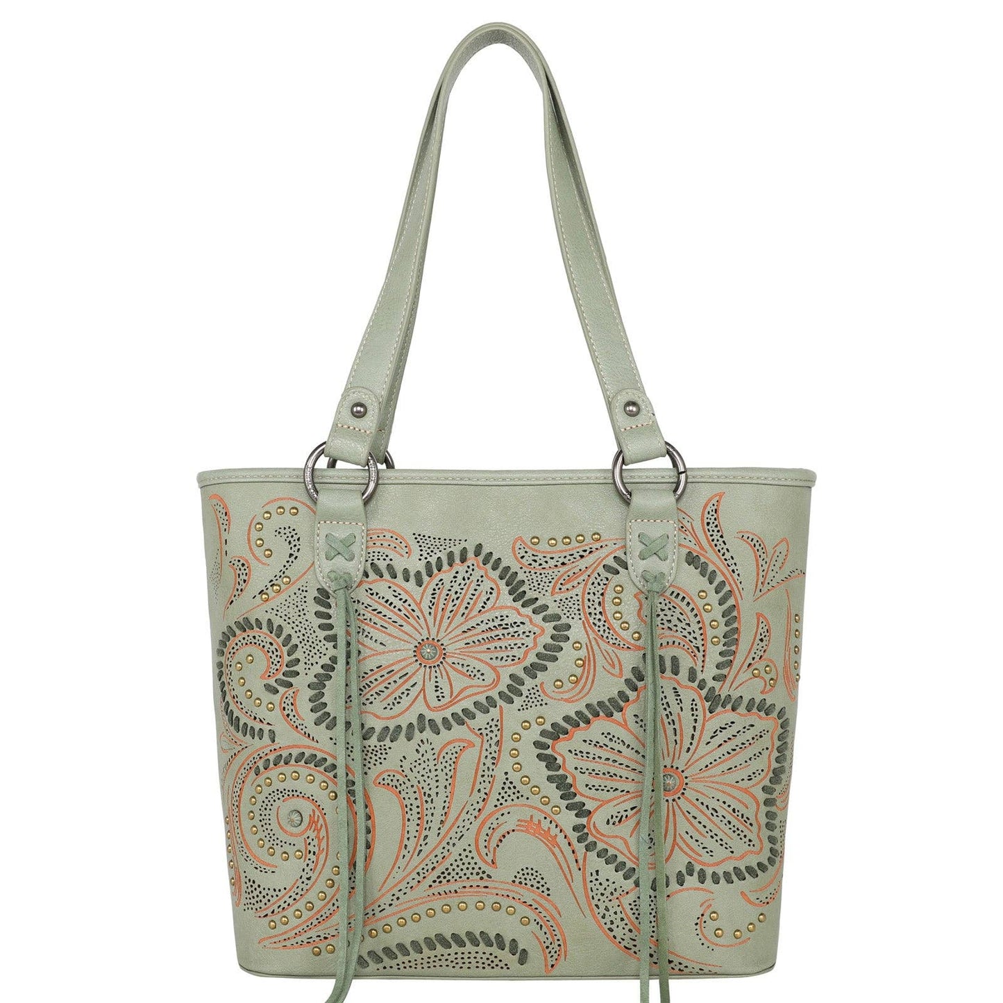 Montana West - MW1222G-8317 Montana West Cut-out Collection Tote: Tan