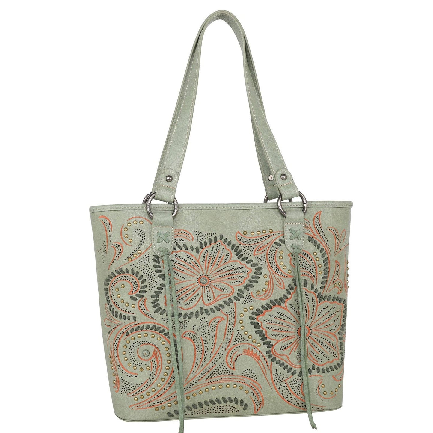 Montana West - MW1222G-8317 Montana West Cut-out Collection Tote: Tan