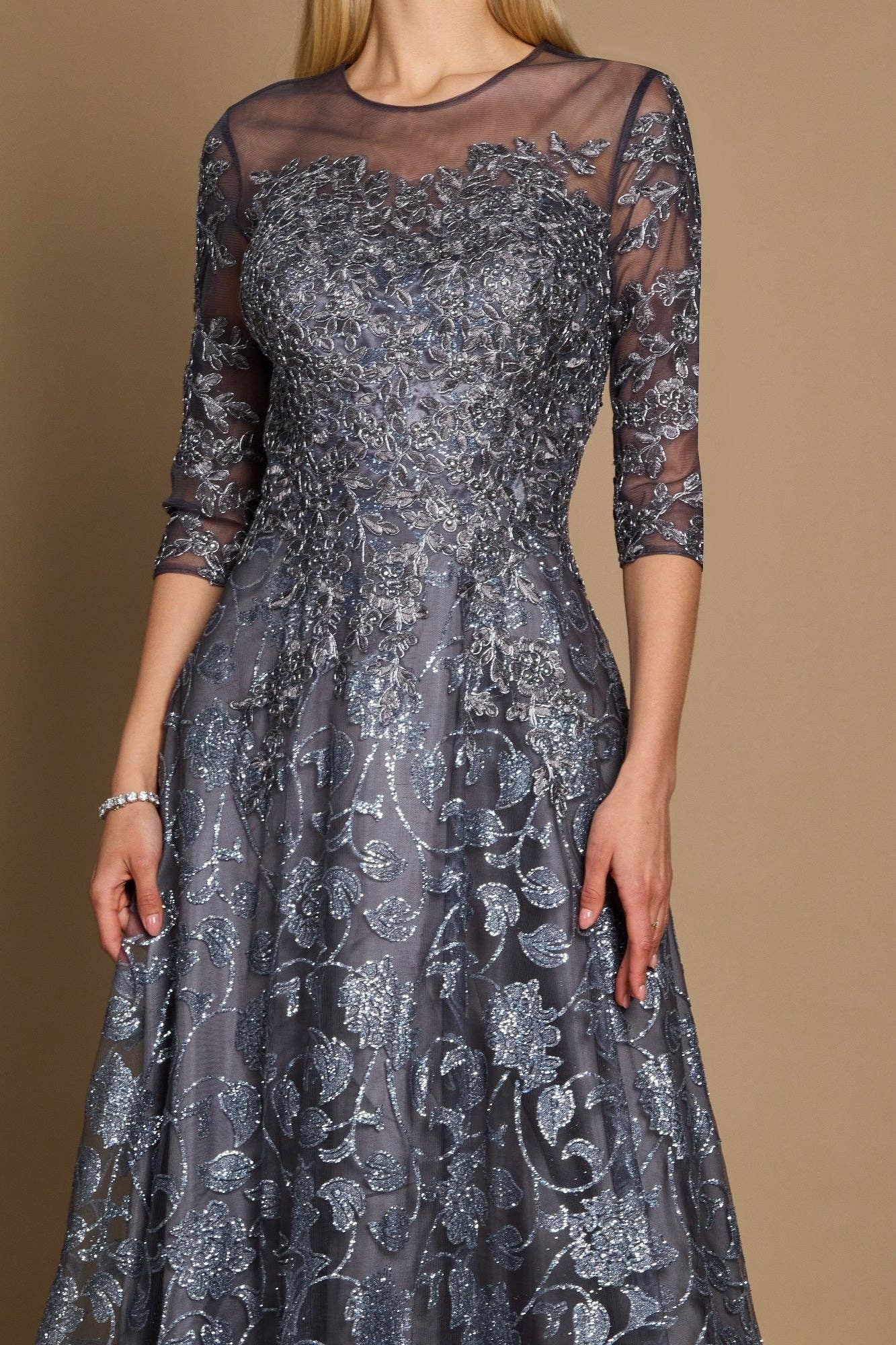 Kos Couture - Long Formal Evening Dress  Wholesale: Black / L