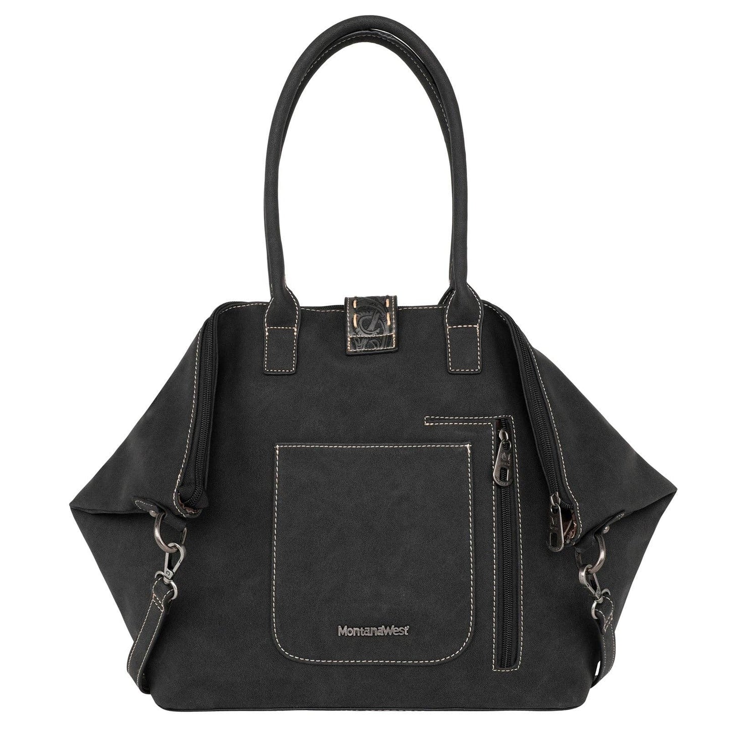 Montana West - MW1221G-8317 Montana West Tooled Collection Tote: Tan