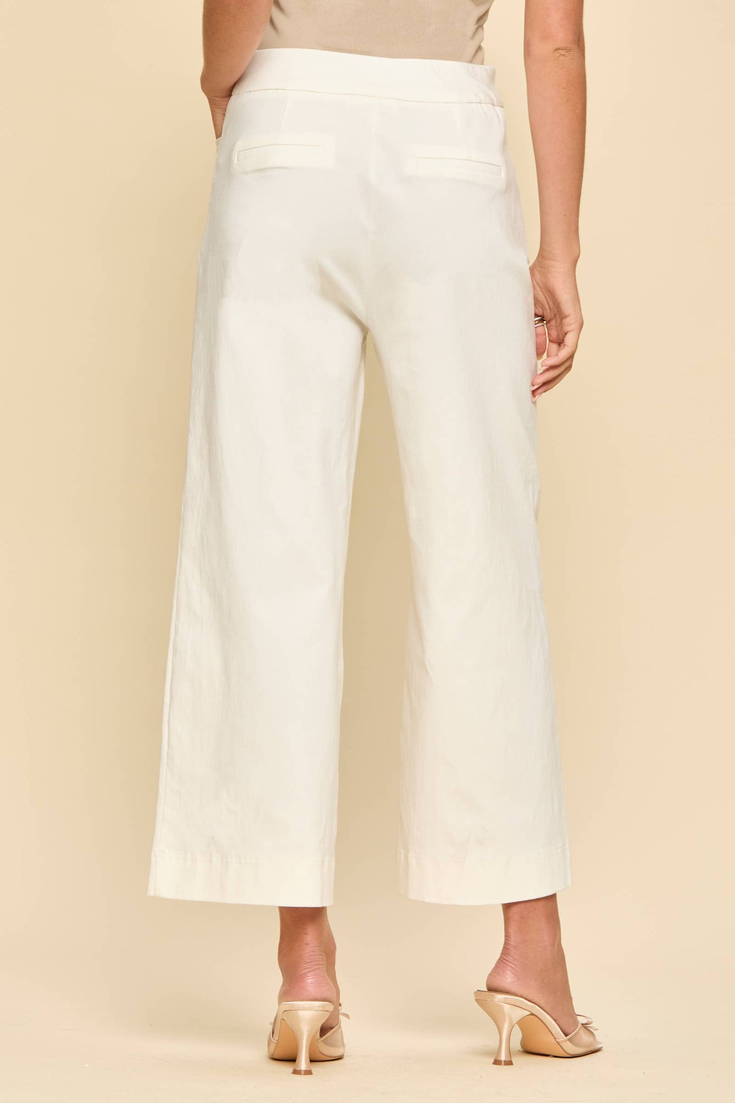 Dear Scarlett - Everyday Only Pair Wide Leg Pants: OFF WHITE