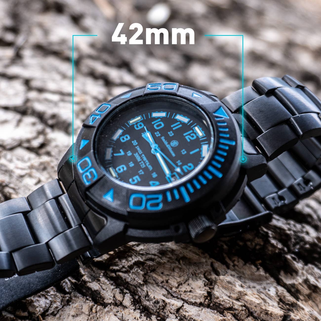 CALIBER GOURMET / CAMPCO - Smith & Wesson Diver Tritium Watch: BLACK