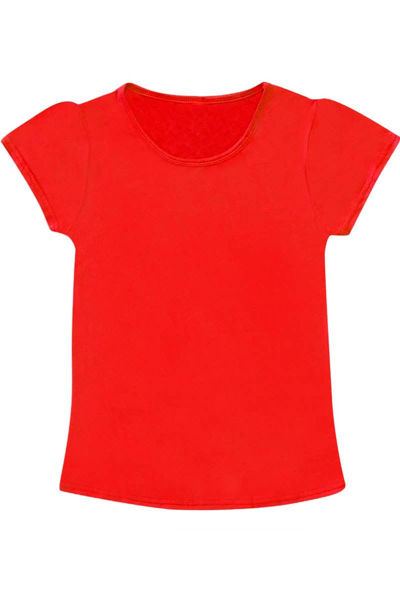 Cutie Patootie Clothing -Girl's Softie Knit Scoop Neck Tee: Red