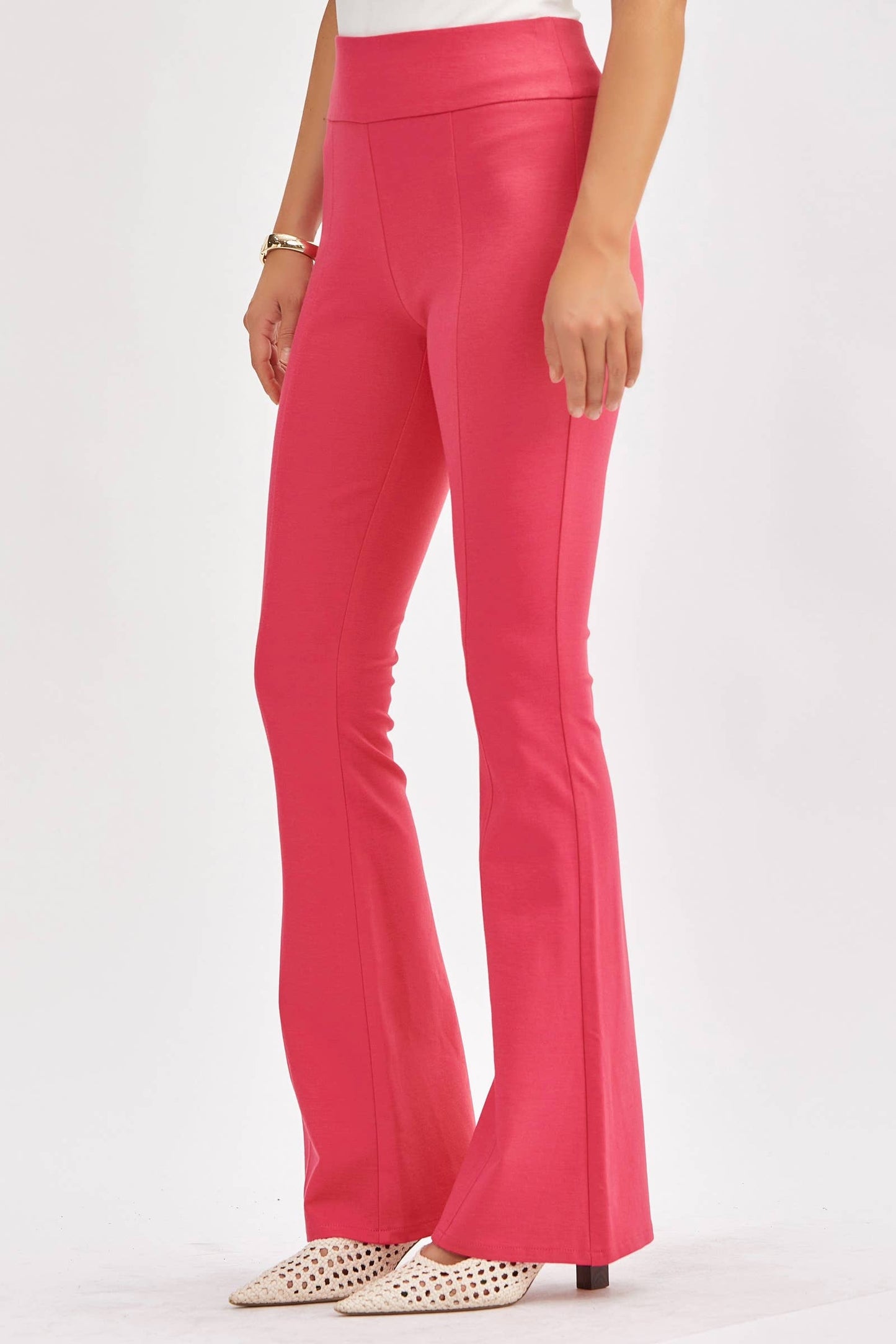 Dear Scarlett - Magic High Waisted Kick Flare Pants: VIOLET / XL