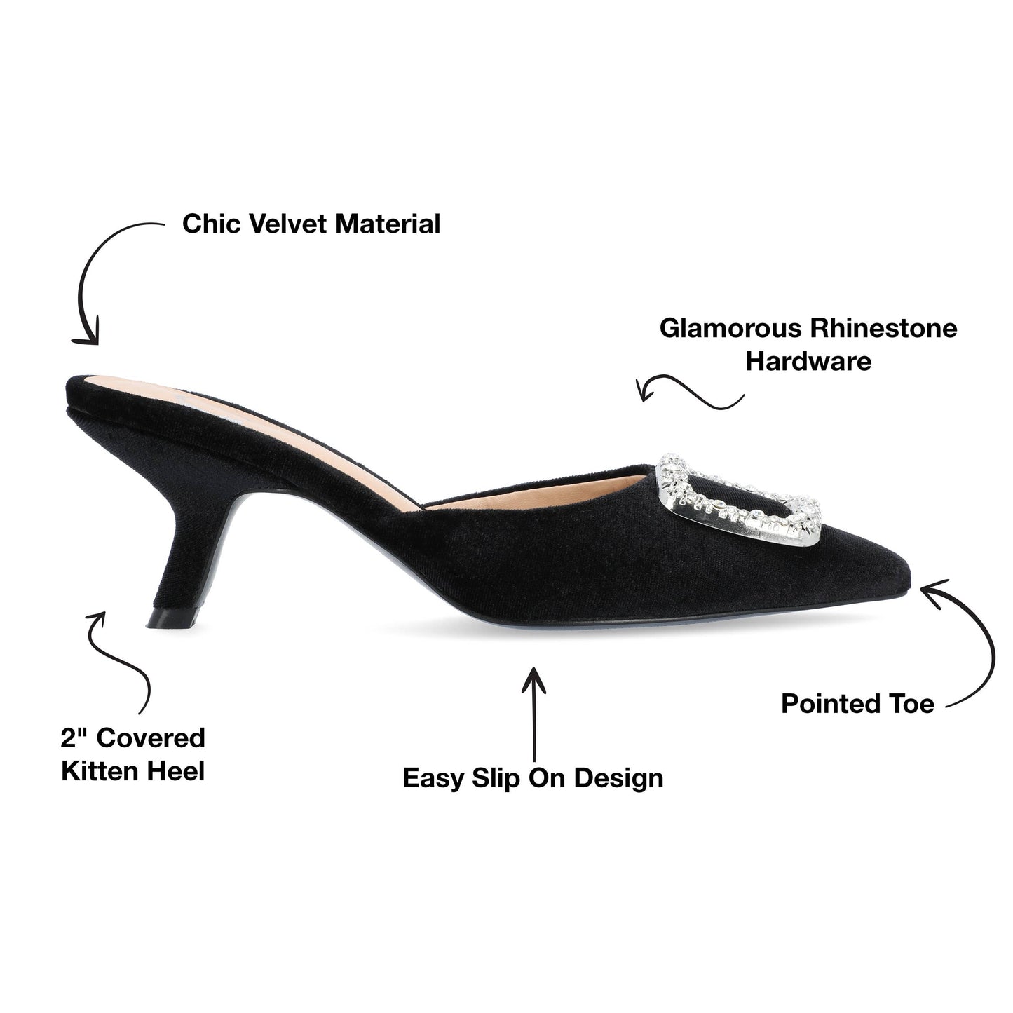 Journee Collection - Journee Collection Women's Rishie Pump: 10 / Black