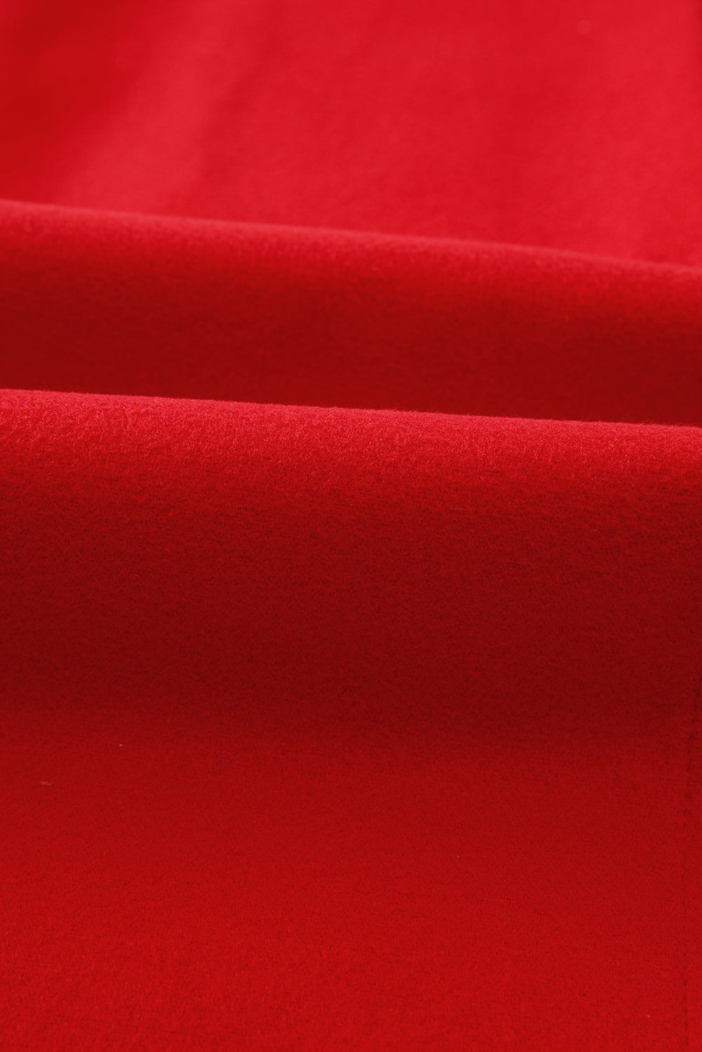 Fiery Red Solid Color Casual Zipper Hooded Jacket
