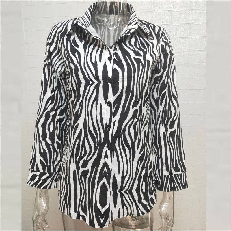 UZ Wholesale Store - Women's Casual Long Sleeve Shirt Blouse: 3269 / 2XL