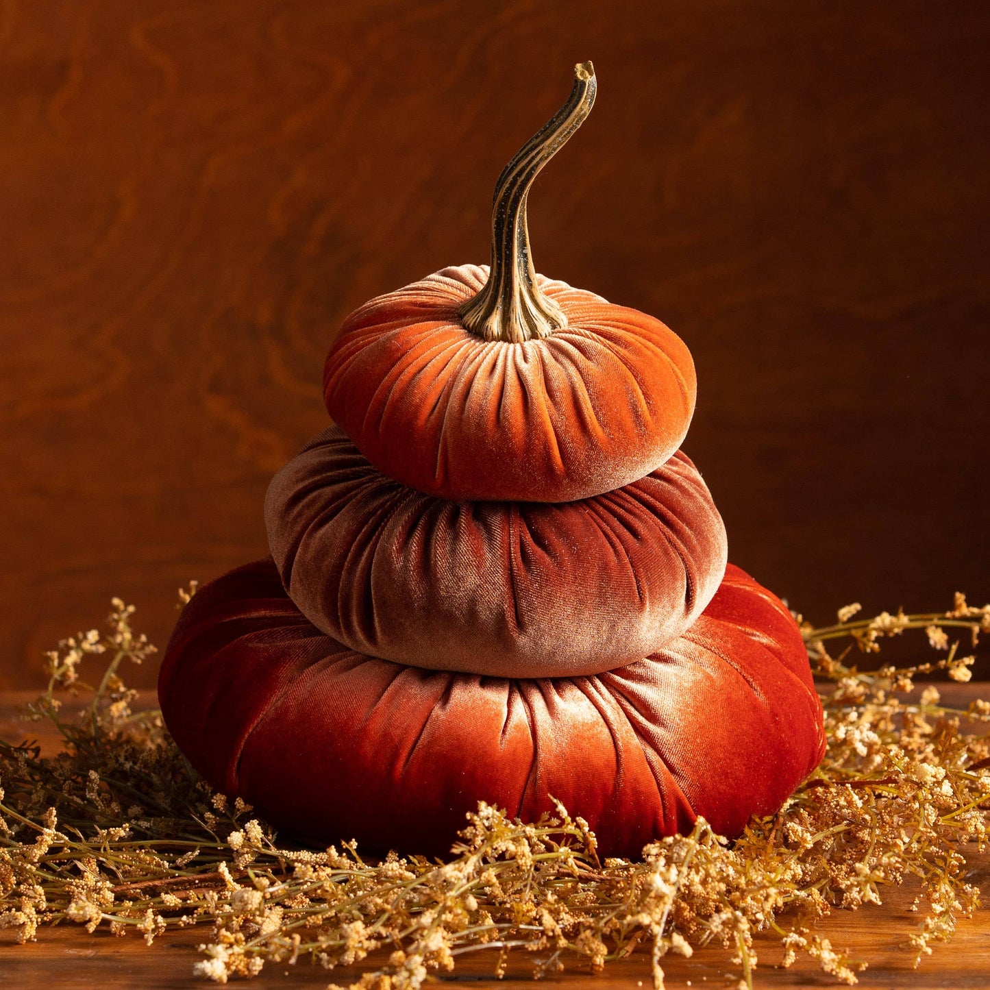 Your Heart's Content - Pumpkin Stacked Decor, Centerpiece Statement, Wedding Decor: Option 2: Gold Rust Olive