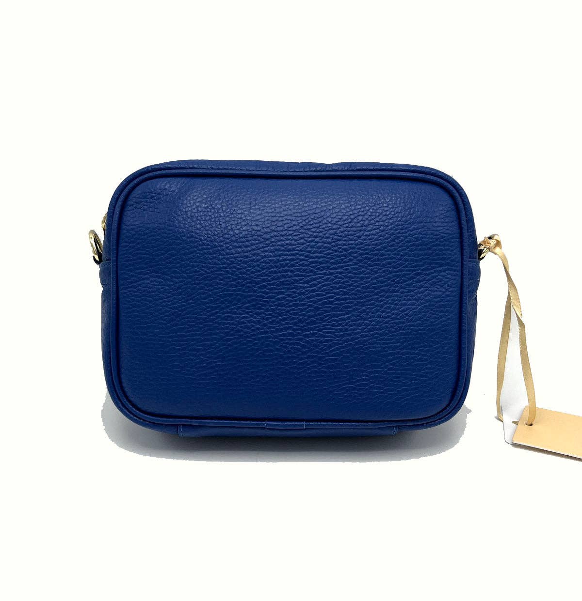 Suie Valentini srl - Genuine leather shoulder bag, made in Italy, art.112414: Blue Tiffany
