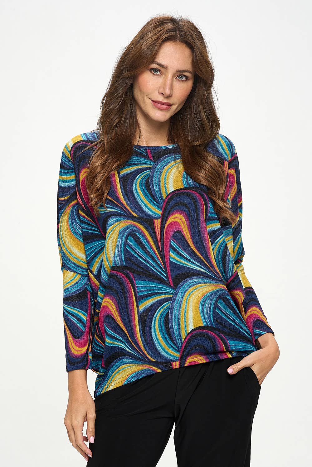 Jostar - Miru Batwing Dolman Top-3070MU-LRP1-W415: S