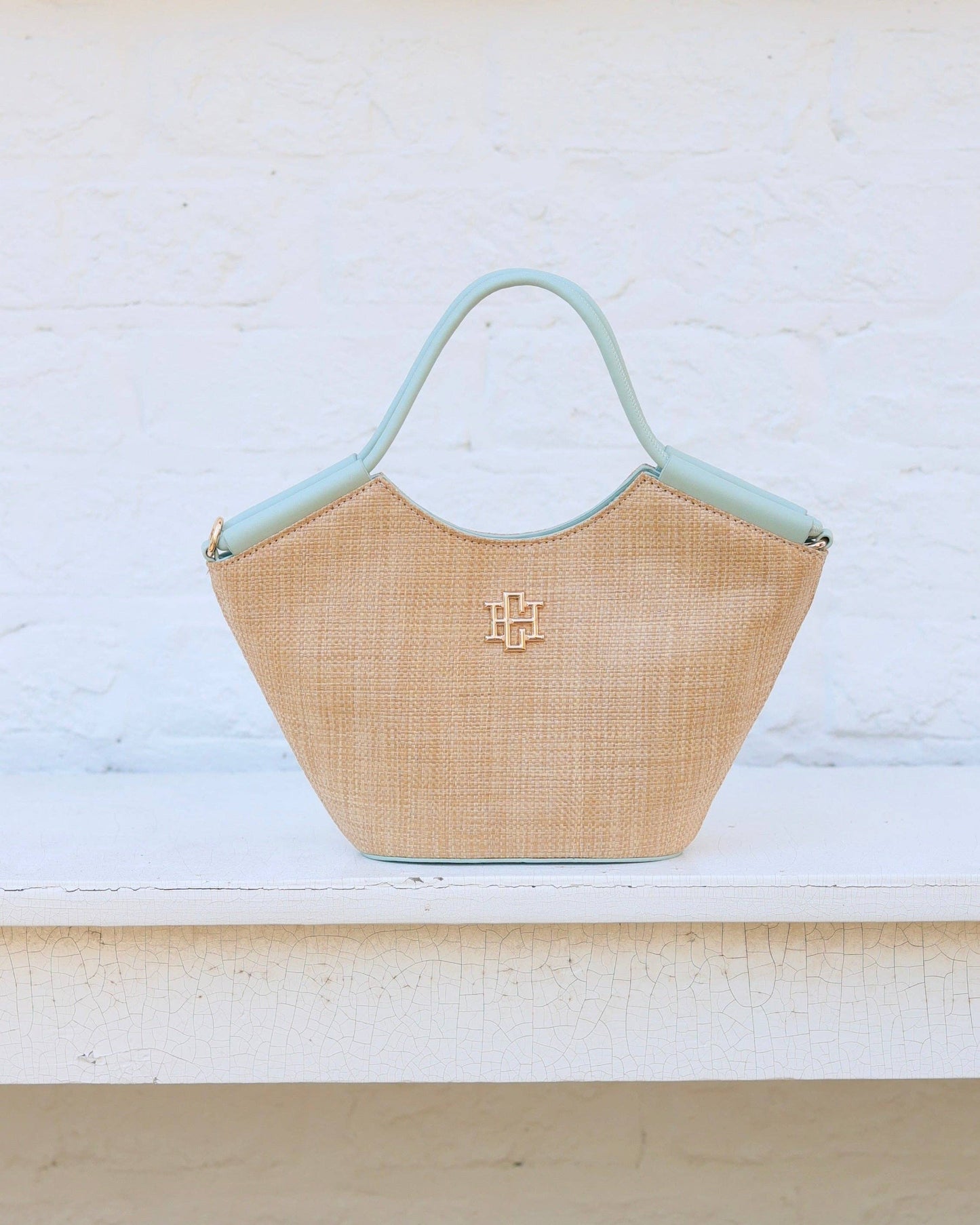 Caroline Hill - Leland Mini Tote Natural Mint