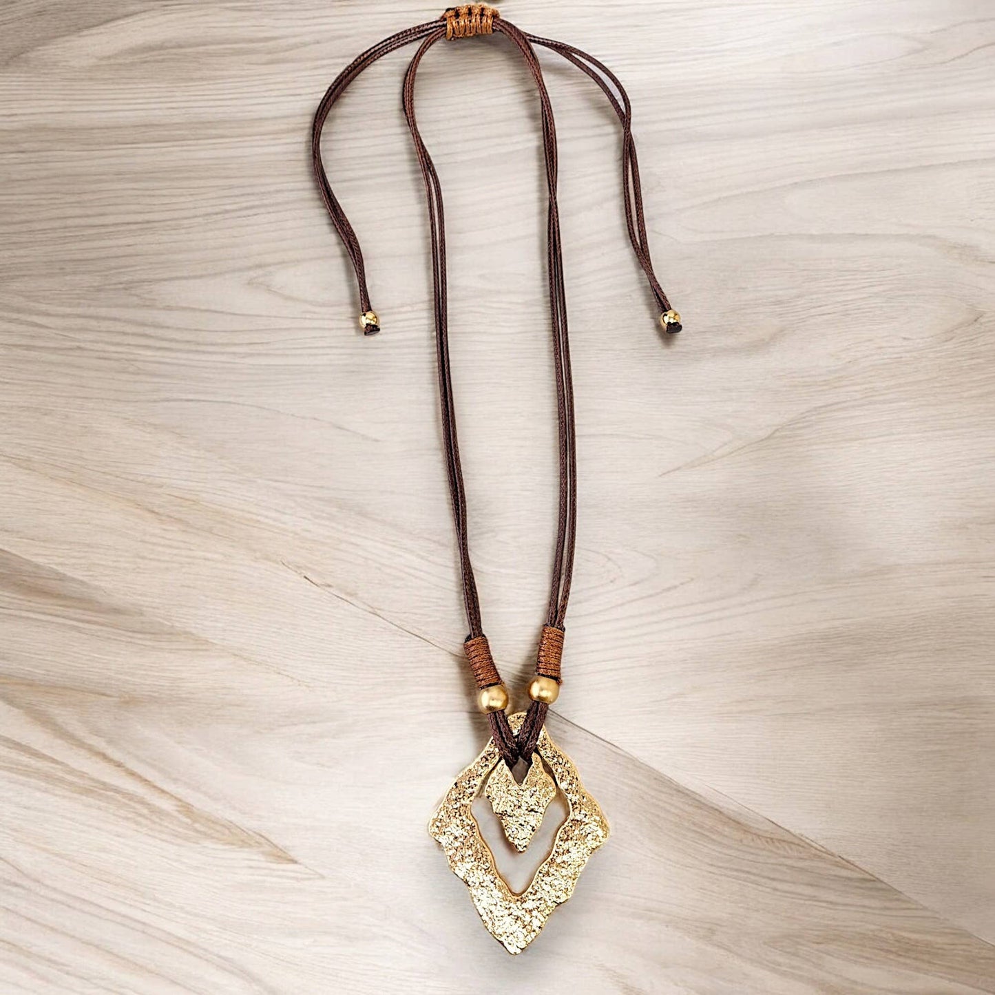 Bijoux Envie Statement Jewelry - Gold Necklace | Vintage | Pendant | Chunky | Boho | Fall