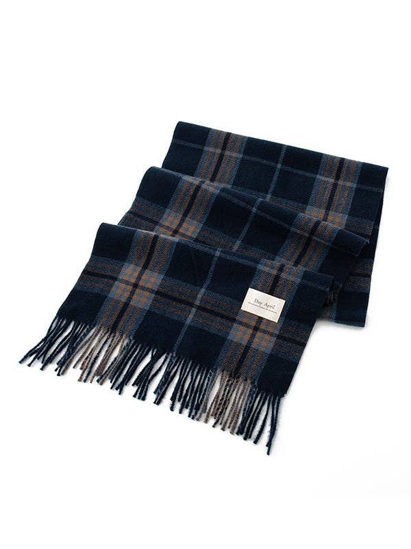 UZ Wholesale Store - Keep Warm Plaid Tasseled Shawl&Scarf: Burgundy / One_size