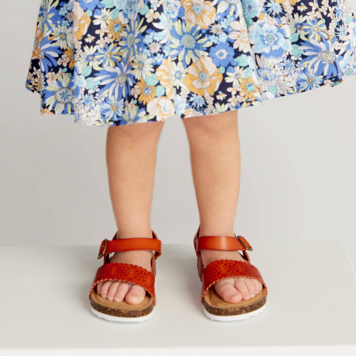 Kidpik - Perforated Sandal: Tan / 2-5 Youth