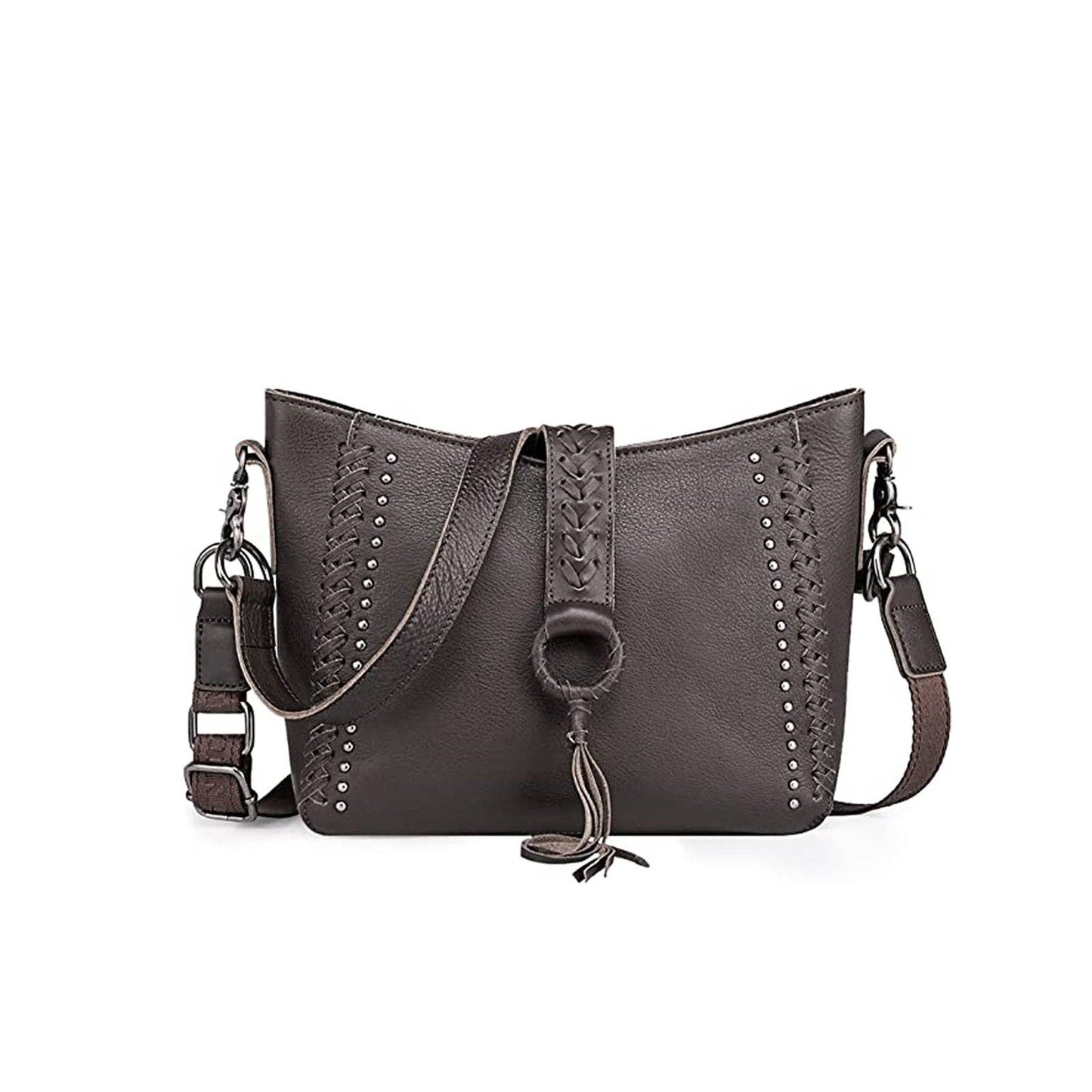 Montana West - MWL-001 Montana West Genuine Leather Collection Hobo/Crossbo: Coffee