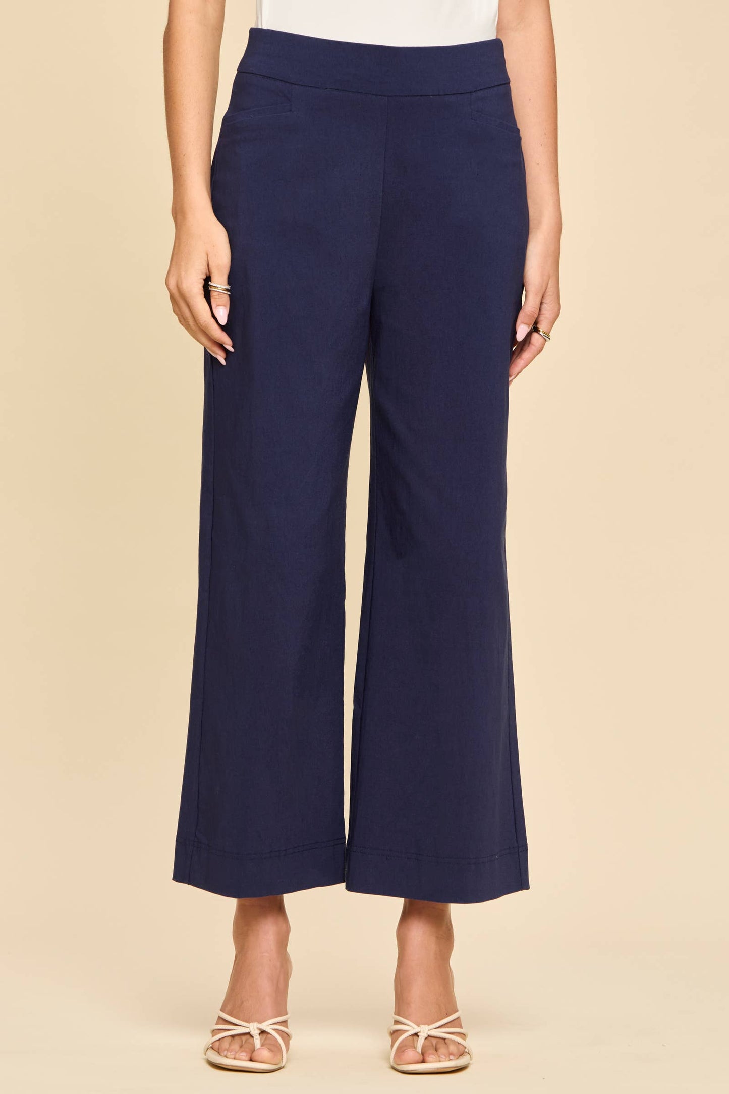 Dear Scarlett - Everyday Only Pair Wide Leg Pants: OFF WHITE