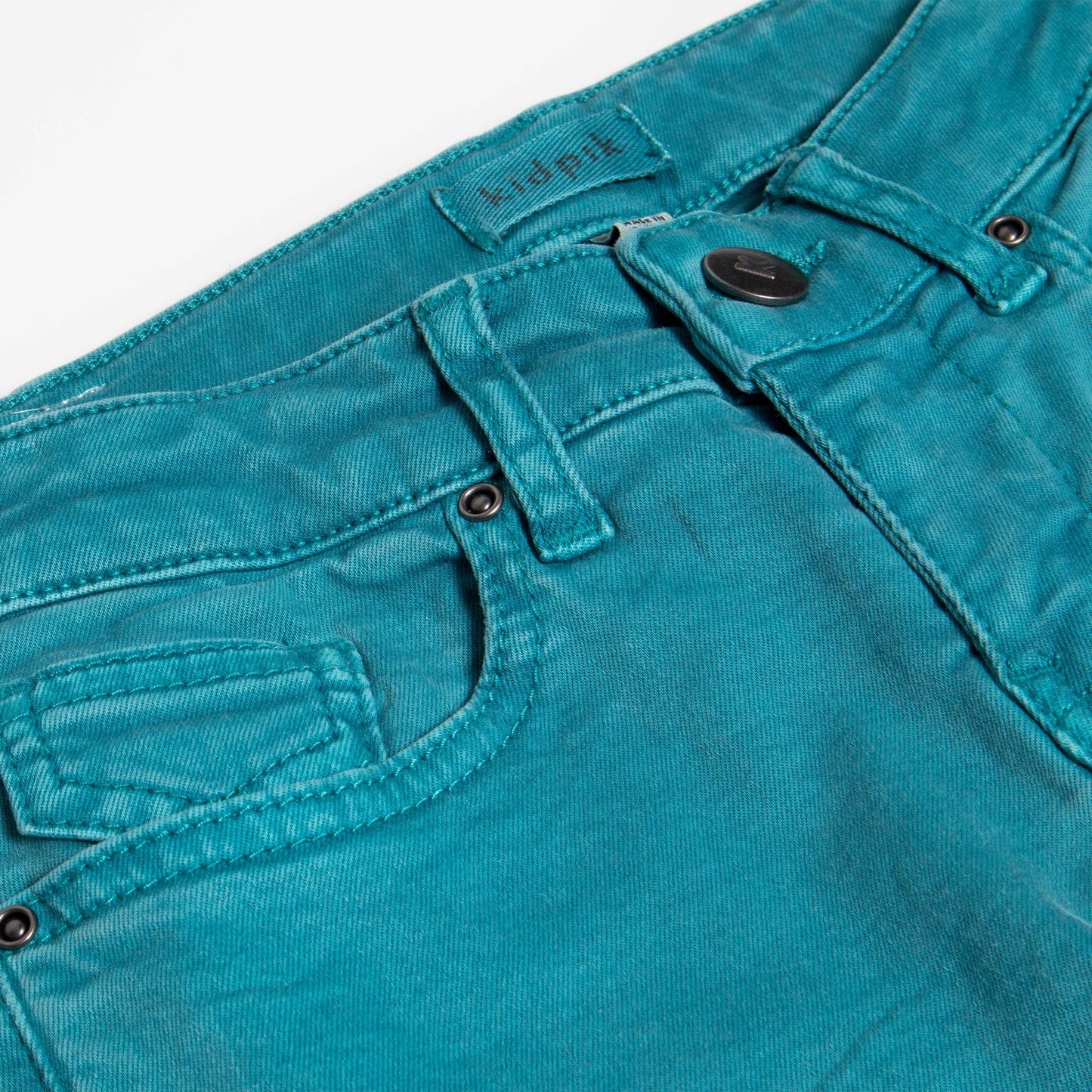 Kidpik - Cuffed Skinny Pant: Aqua Haze / 7