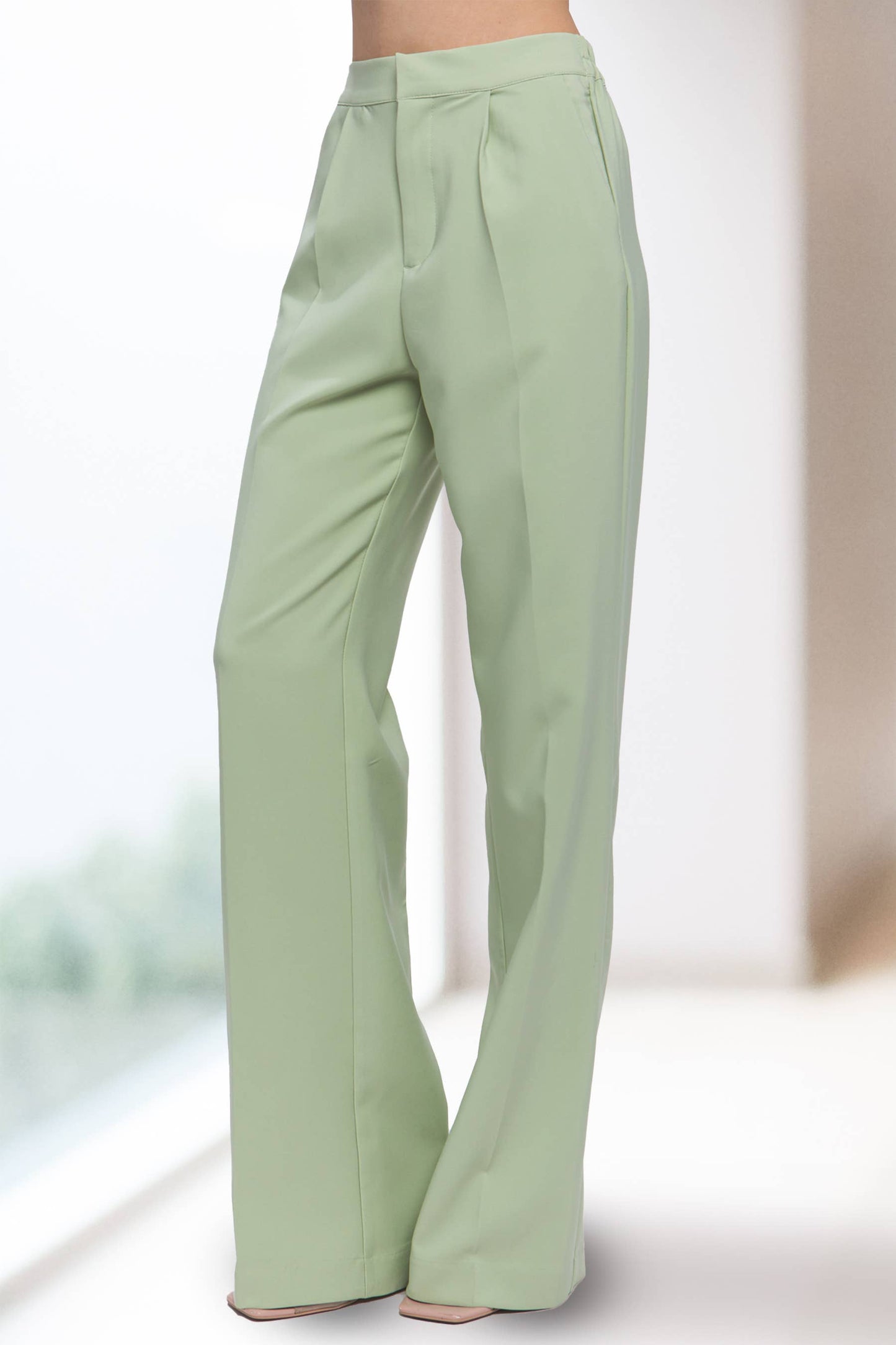 42POPS - ",...SI-25289 Regular-Fit Dress Pants w/ Elastic Back: Black-159548 / M