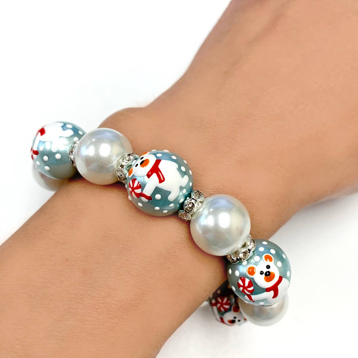 Fiona Accessories - Christmas Beaded Stretch Bracelet Holiday Gifts: Christmas Truck with Tree