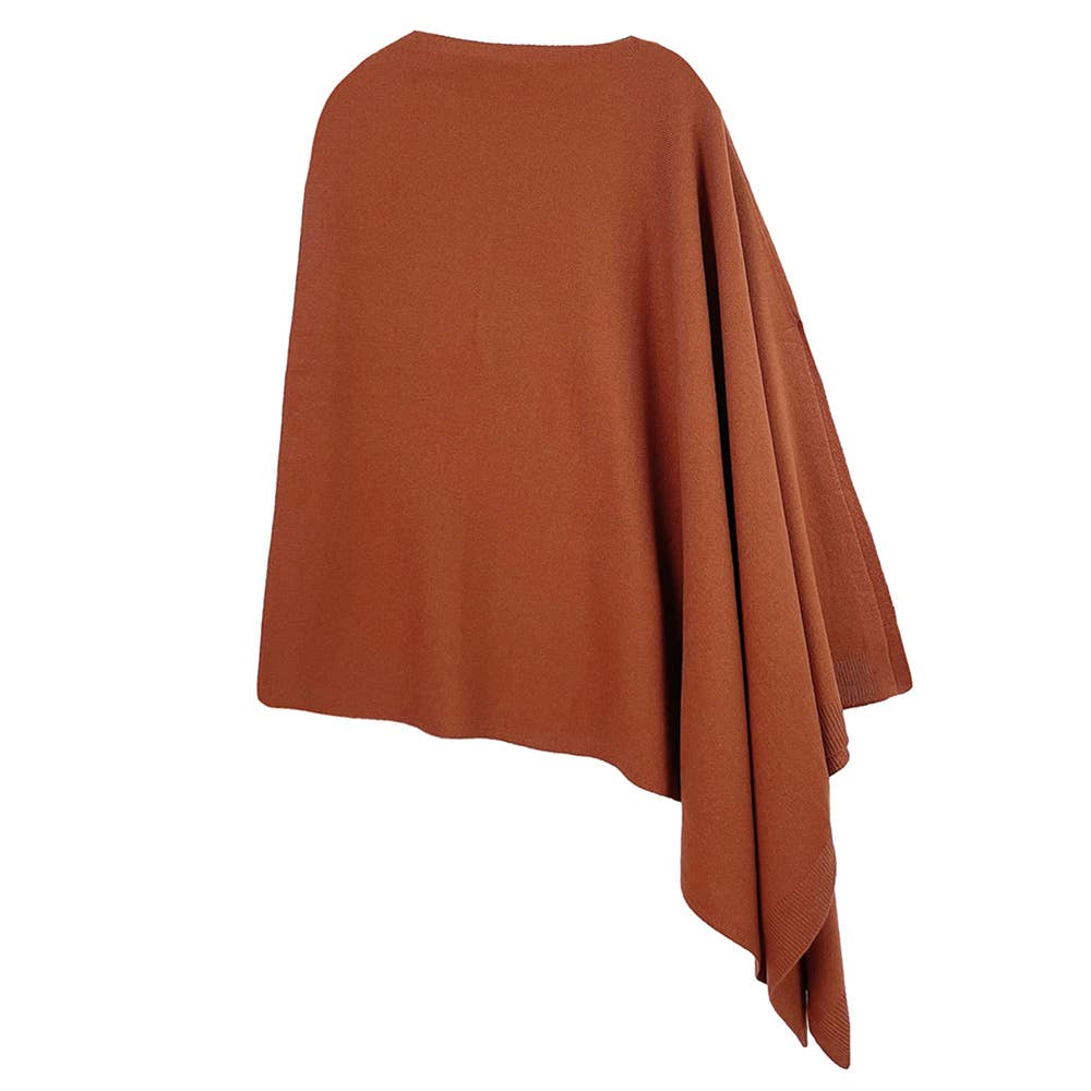 Sensibling Corp. - Solid Scarf Poncho: Ivory