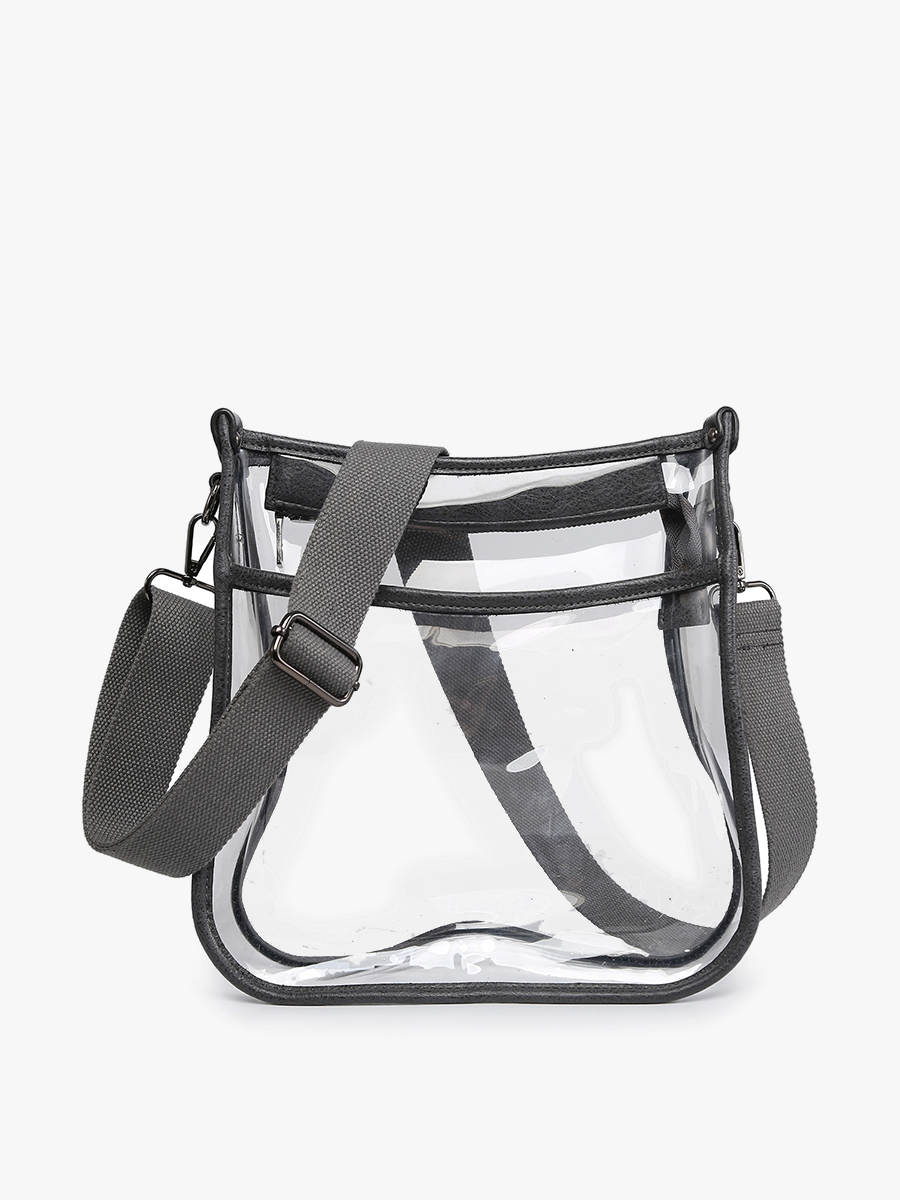 Jen & Co. - M2168CR Posie Clear Crossbody w/ Vegan Leather: Gold