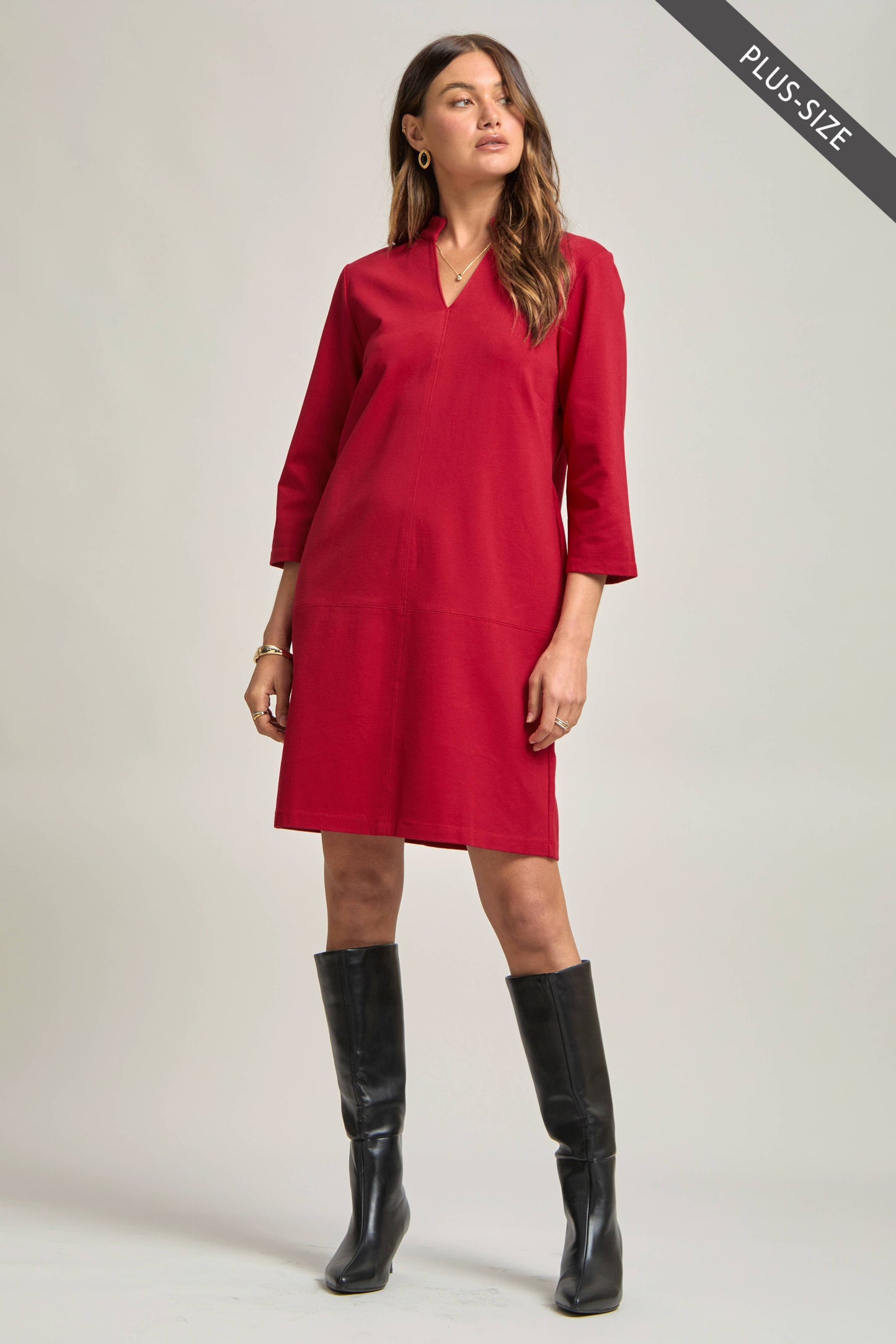 Dear Scarlett - PLUS SIZE Magic  A-Line Dress: Red