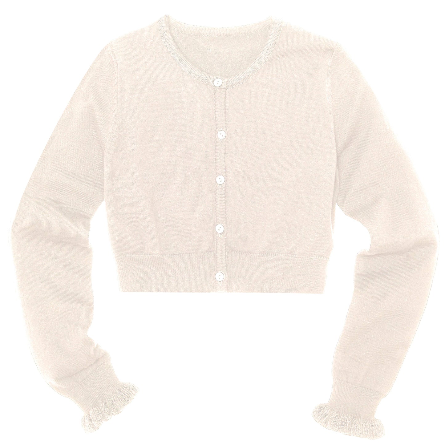 Kidpik - Ruffle Bolero Sweater: Kidpik Cream / XL (14)