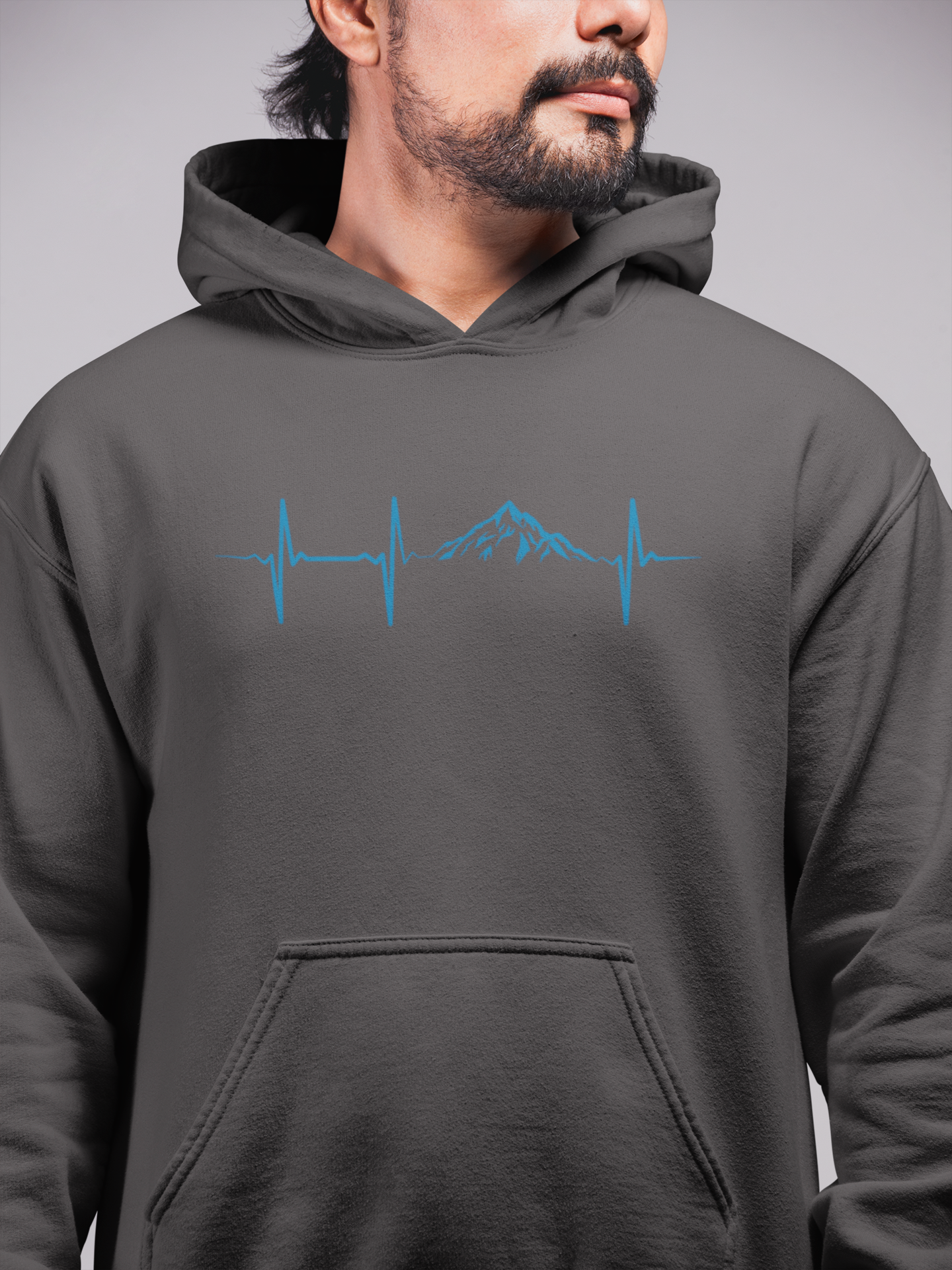 Hunt Hook Eat - Mountain Pulse Hoodie: Navy / Large
