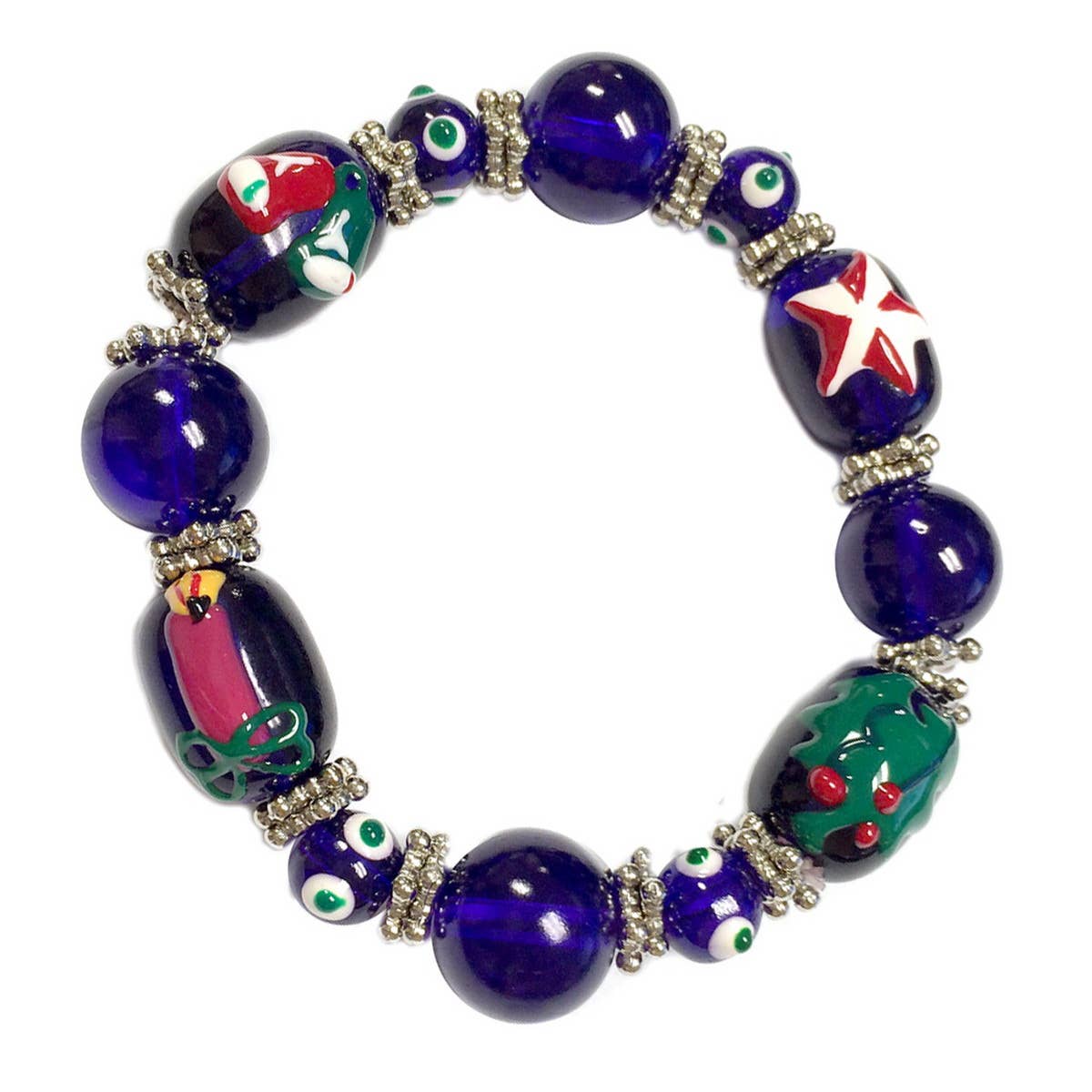 Fiona Accessories - Christmas Bracelet Painted Snowman Gift Tree Holiday Gifts: Gingerbread Man