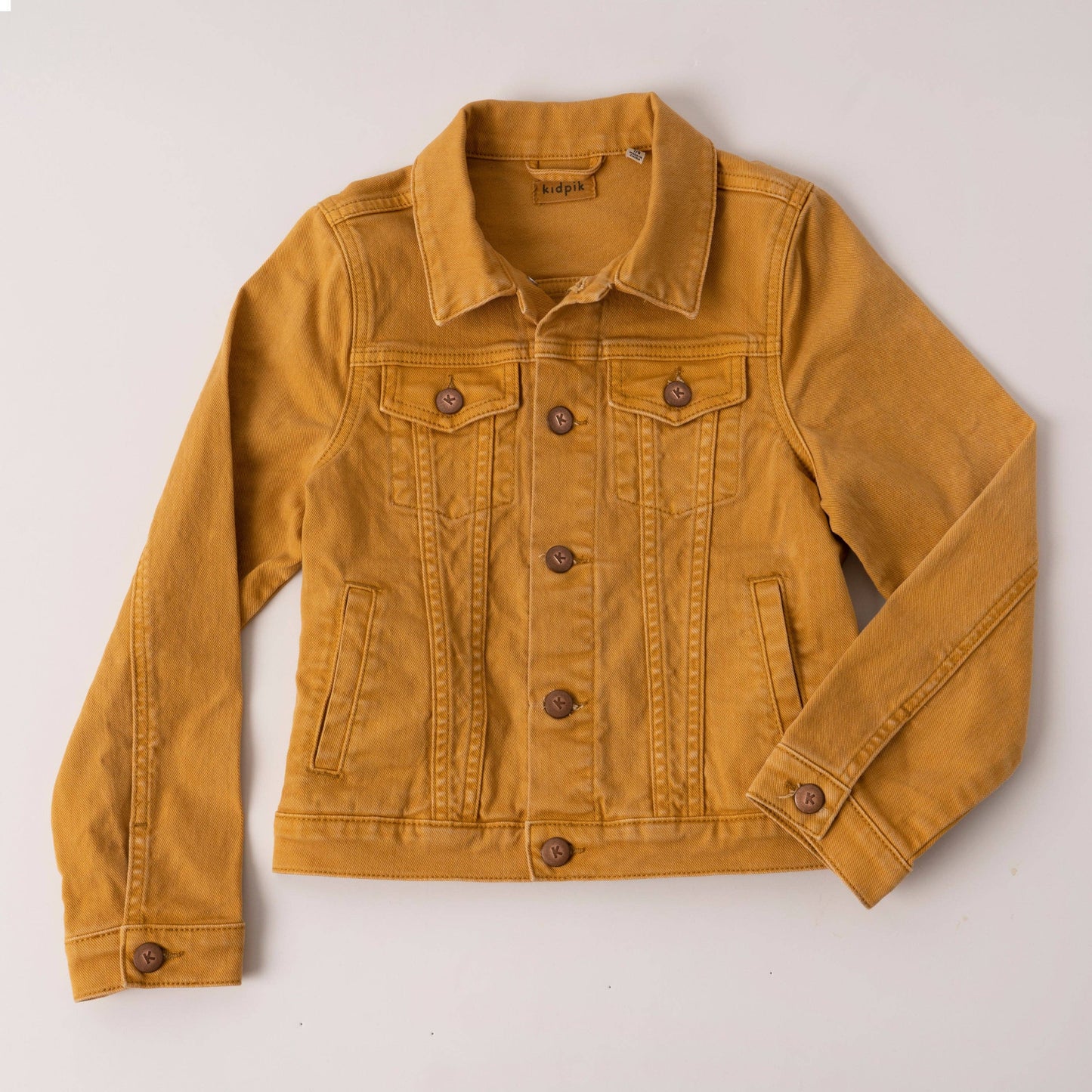 Kidpik - Colored Jean Jacket: Oyster Grey / M (10)