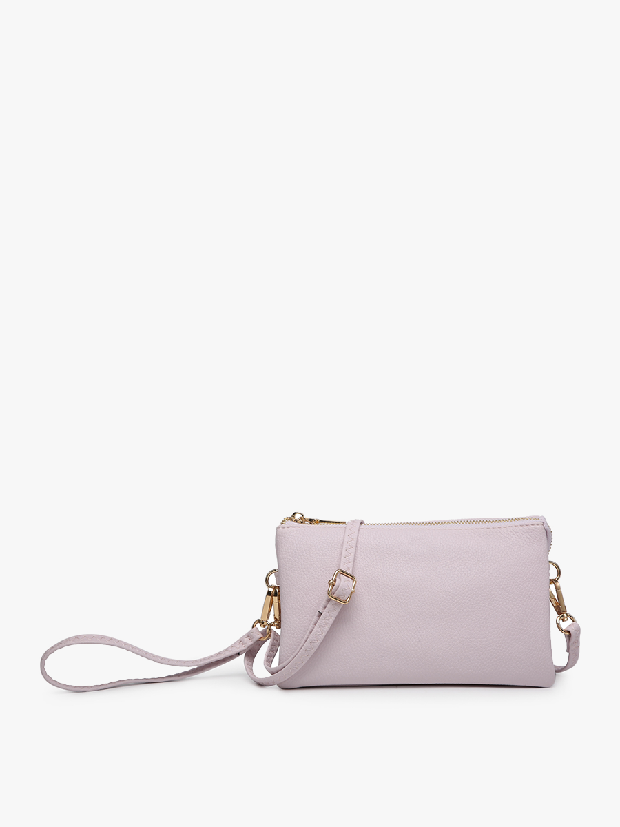 M013 Riley Monogrammable 3 Compartment Crossbody/Wristlet: Maroon