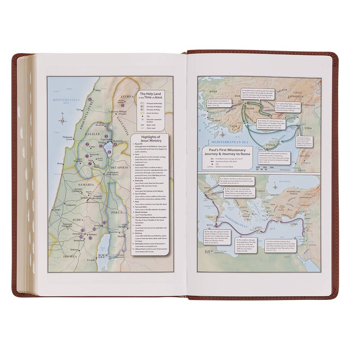 Christian Art Gifts - KJV Bible Giant Print Standard-size Faux Leather, Saddle Tan