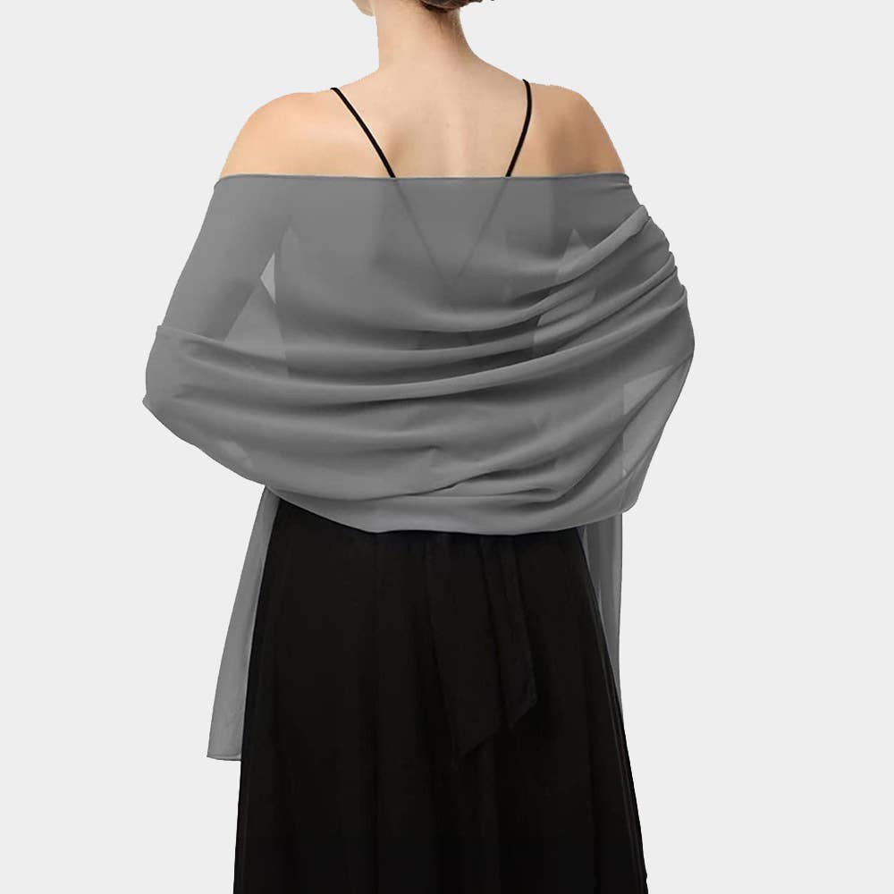 Sensibling Corp. - Lightweight Chiffon Shawl Scarf Wrap: Burgundy
