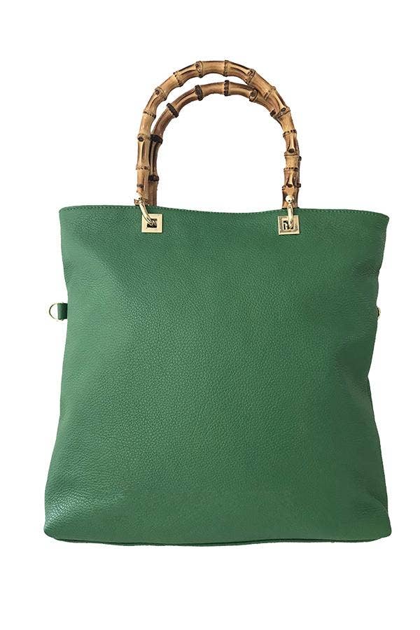 LE VIVRE - Medium Tote - Bamboo Handles: Black