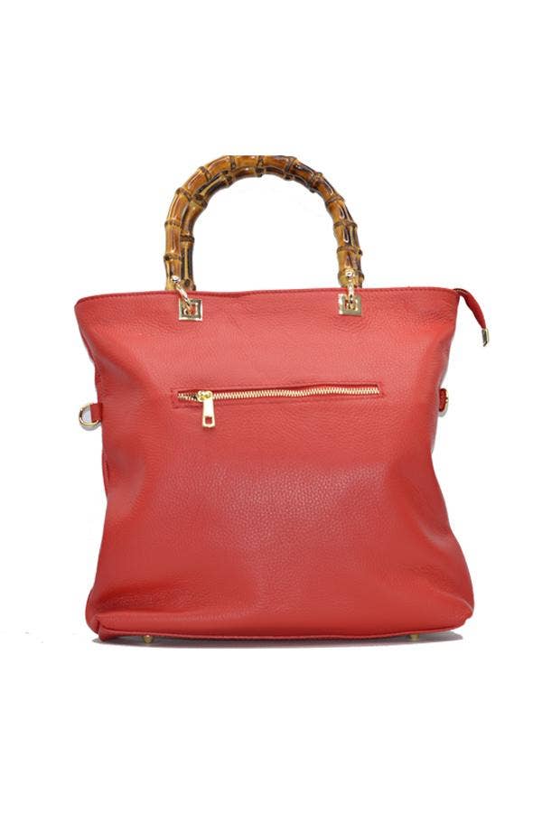 LE VIVRE - Medium Tote - Bamboo Handles: Black