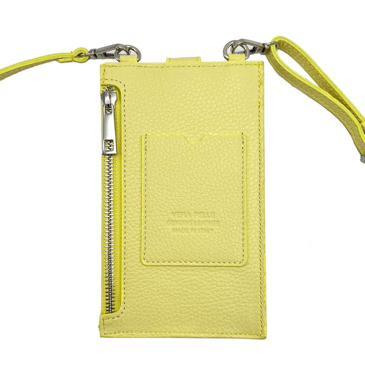 Suie Valentini srl - Summer genuine leather phone bag, Made in Italy, art. 112560: Red