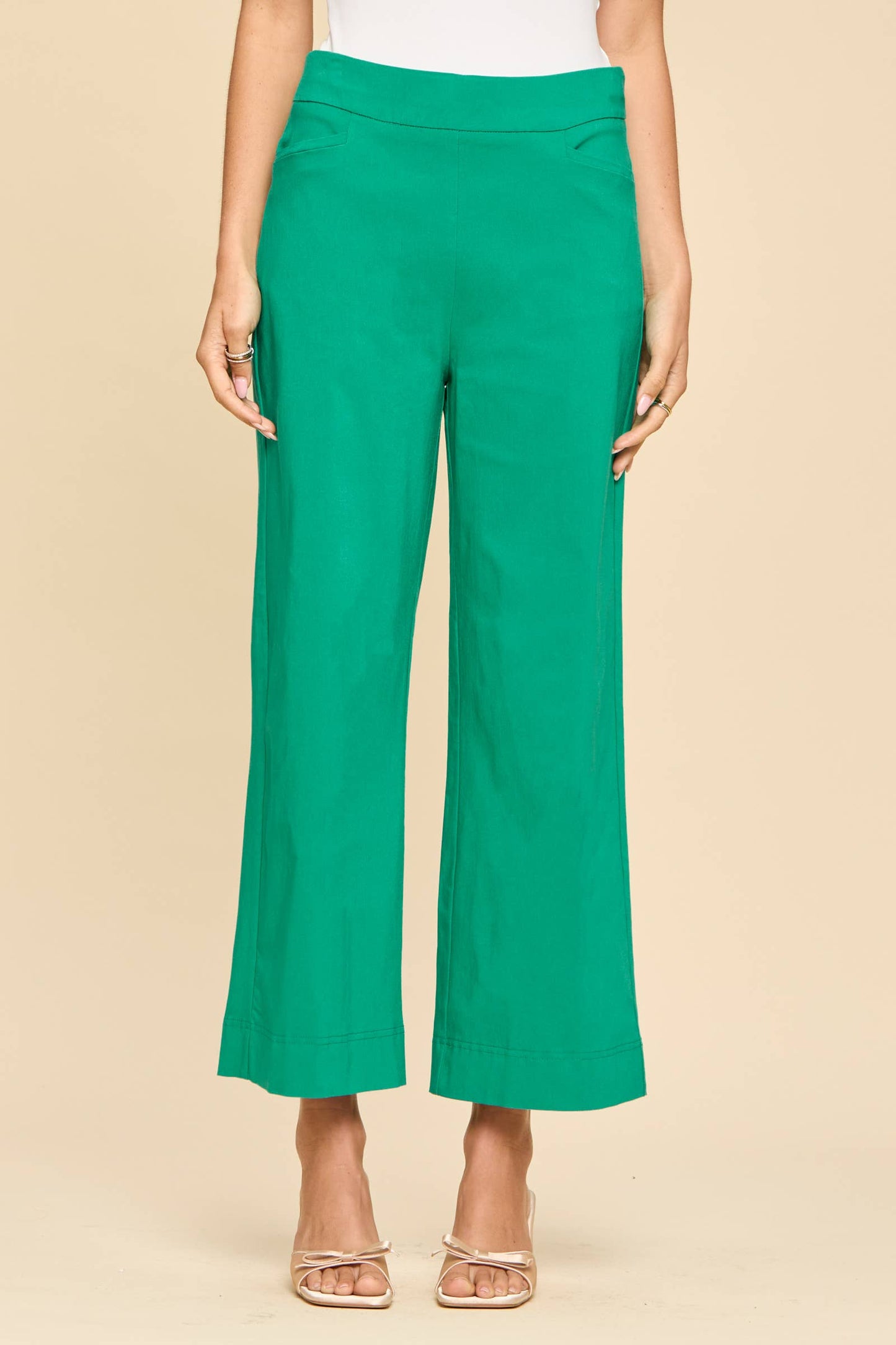 Dear Scarlett - Everyday Only Pair Wide Leg Pants: OFF WHITE