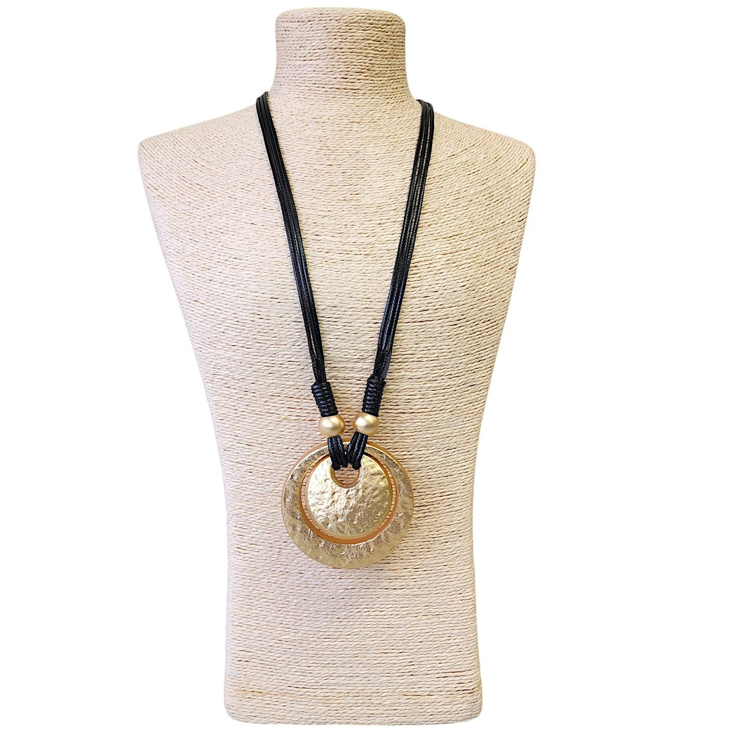 Bijoux Envie Statement Jewelry - Chunky Boho Western Gold Pendant Necklace | Coastal Cowgirl