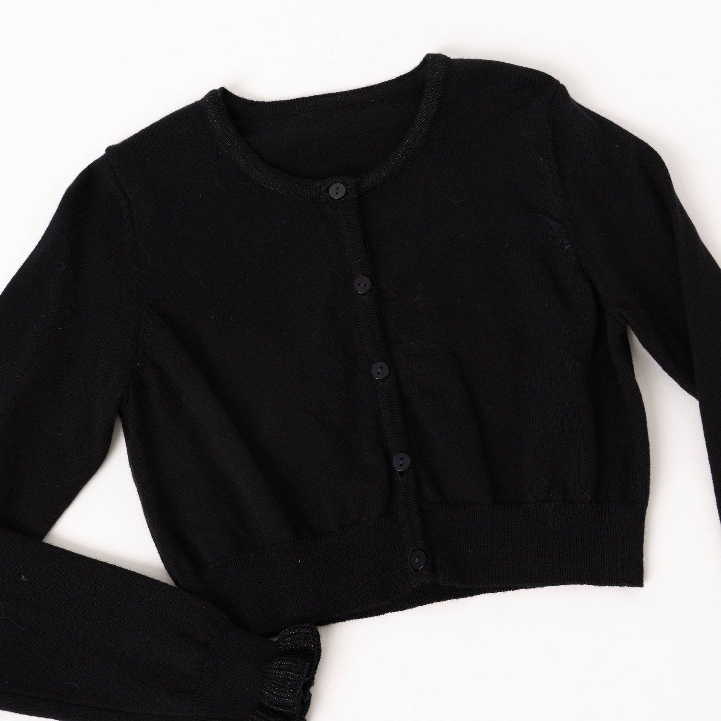 Kidpik - Ruffle Bolero Sweater: Kidpik Cream / M (10)