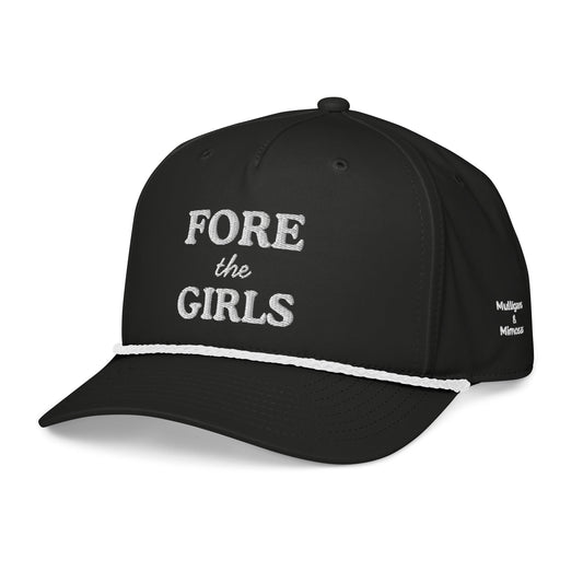 Fore the Girls Embroidered Golf Rope Hat for Women