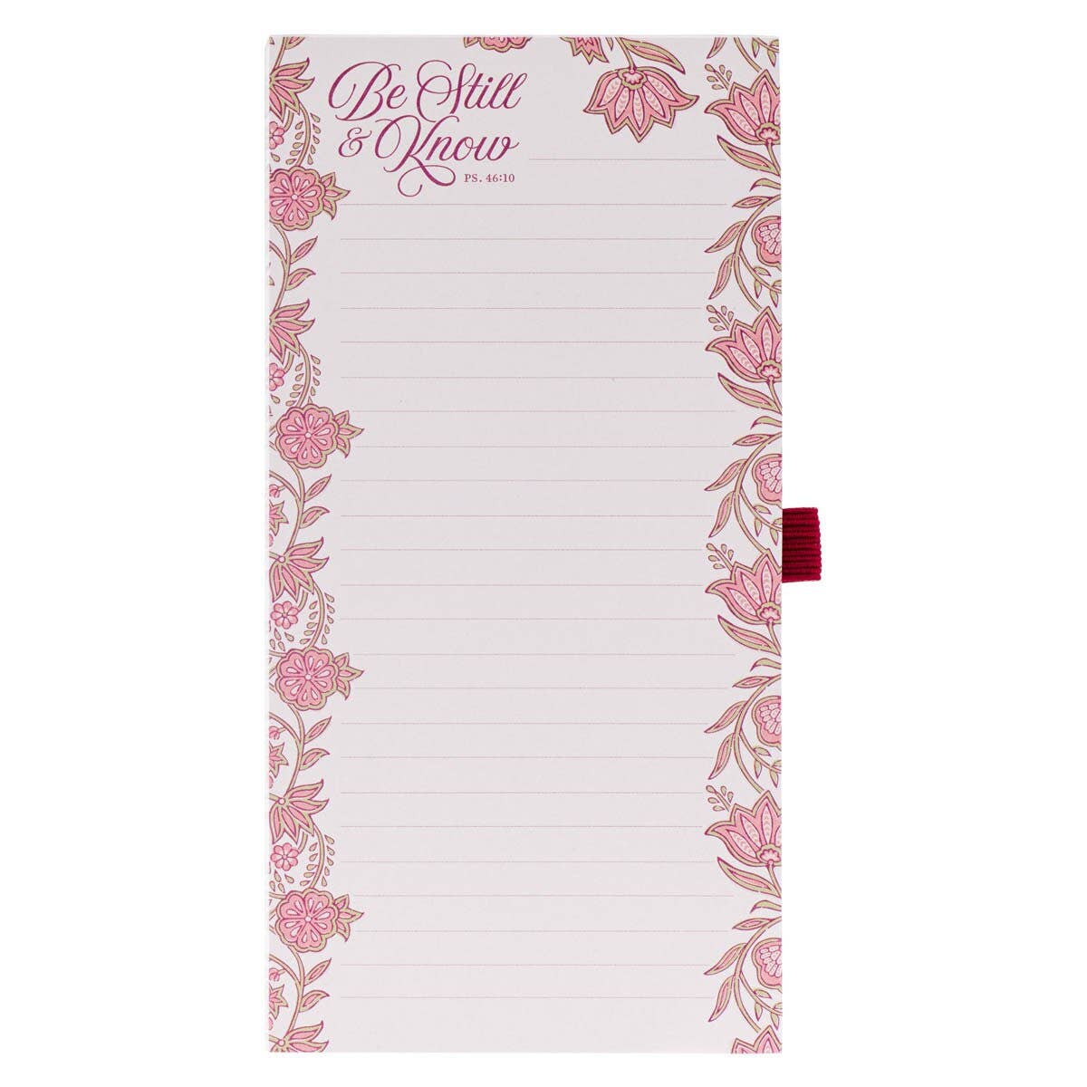 Christian Art Gifts - Magnetic Notepad w/pen Be Still Ps. 46:10
