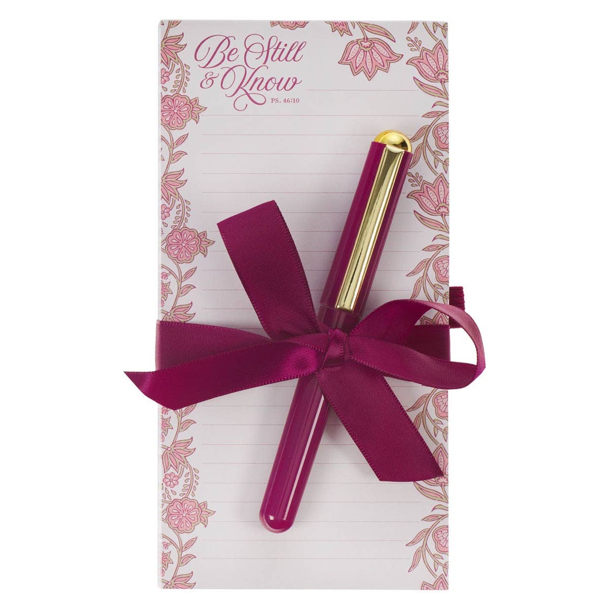 Christian Art Gifts - Magnetic Notepad w/pen Be Still Ps. 46:10