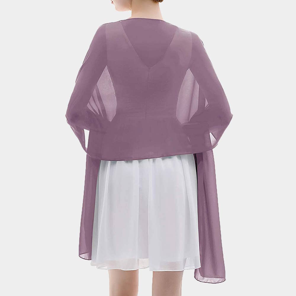 Sensibling Corp. - Lightweight Chiffon Shawl Scarf Wrap: Burgundy